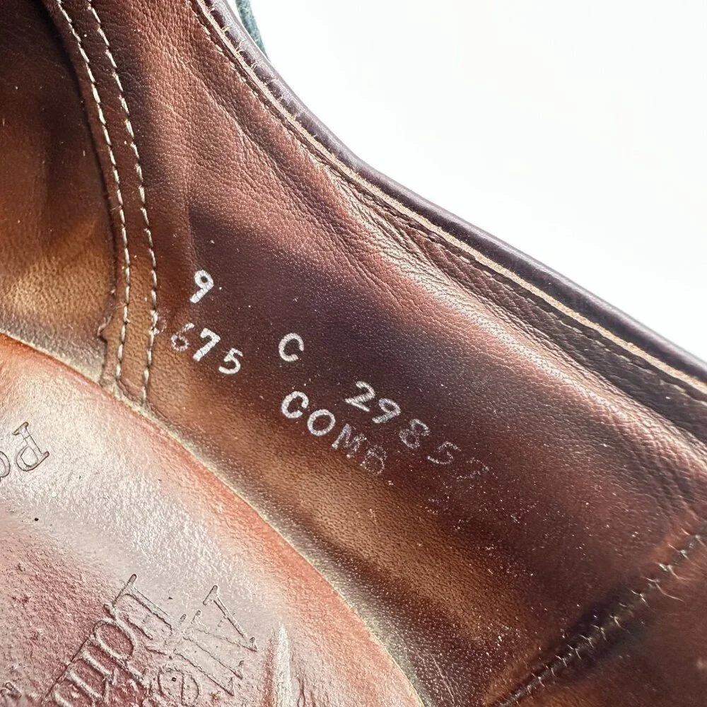 Allen Edmonds Park Avenue Men Size 9C Brown Leather Cap Toe Oxford Dress Shoes